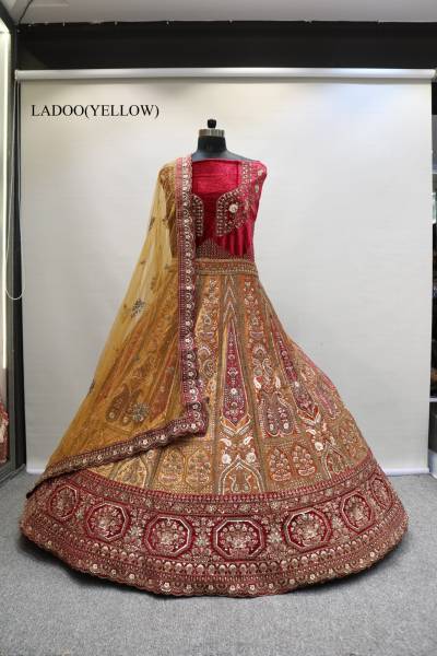 LADOO BY VIASHNAVI LYCRA VELVET LEHENGA MANUFACTURER IN INDIA